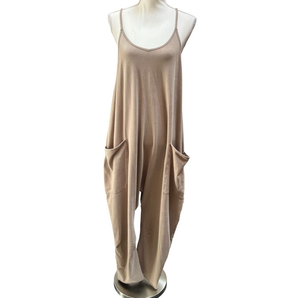 Hatch Collection x Free People Maternity Beige Jumpsuit Women’s M/M Pockets